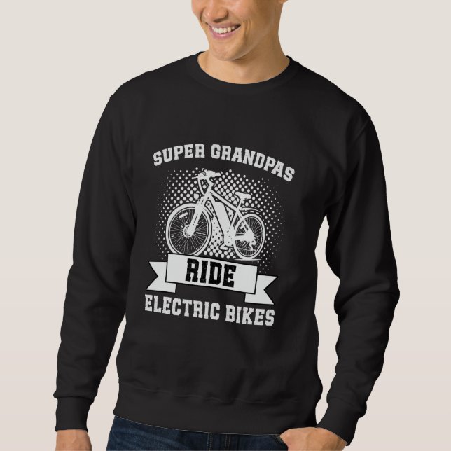 Sudadera EBike SUPER GRANDPAS RIDE BIKES ELÉCTRICOS Funny E (Anverso)