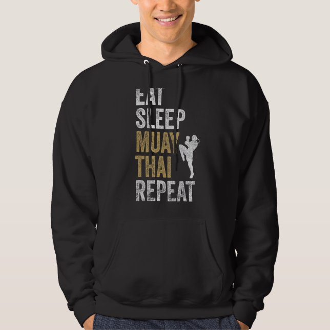 Sudadera Eche Sleep Muay Thai Repeat Muay Thai (Anverso)