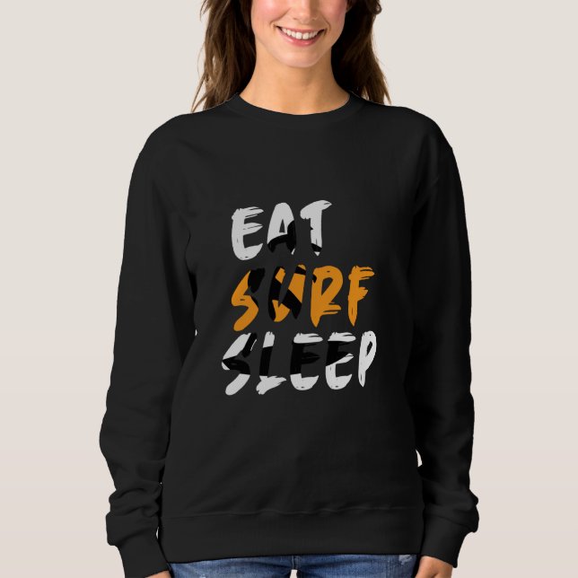 Sudadera Eche Surf Sleep Surfer Surfing Surfboard Summer Be (Anverso)