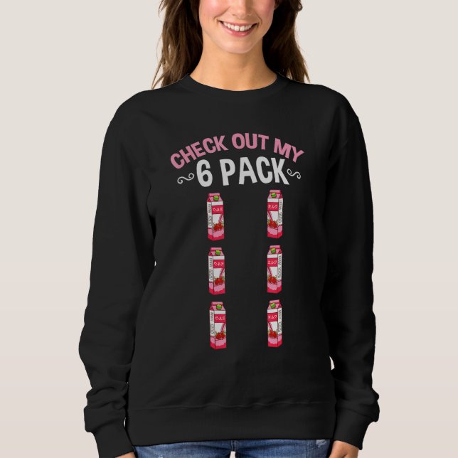 Sudadera Eche un vistazo a mi leche de fresa japonesa de se (Anverso)