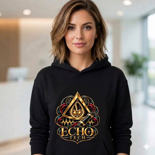 Sudadera Echo Tech - Ecocardiografista - Sonografista (Echo Tech Cardiac Sonographer Echocardiographer Gold heart Hoodie)