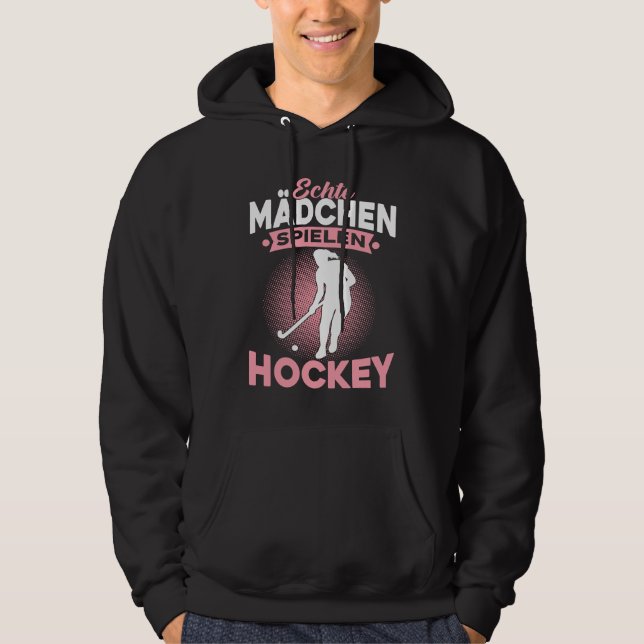 Sudadera Echte Mädchen Spielen Hockey Feldhockey Hockeyspie (Anverso)