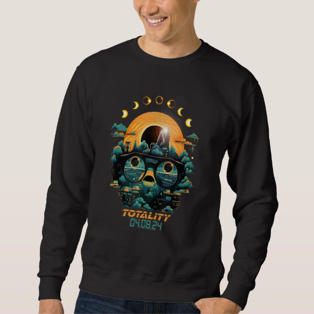 Sudadera Eclipse Phases Total Solar Eclipse 2024 Totality A (Anverso)