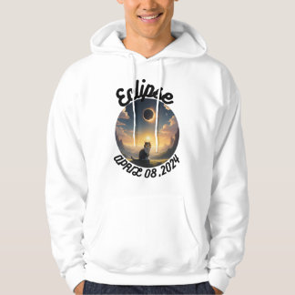 Sudadera Eclipse solar, 2024 gato con eclips solares Glasse
