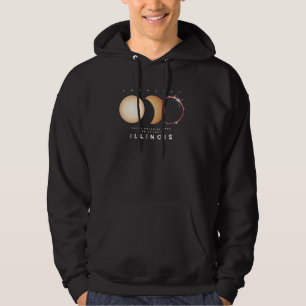Sudadera Eclipse solar 2024 Illinois Astronoma Eclipse tota