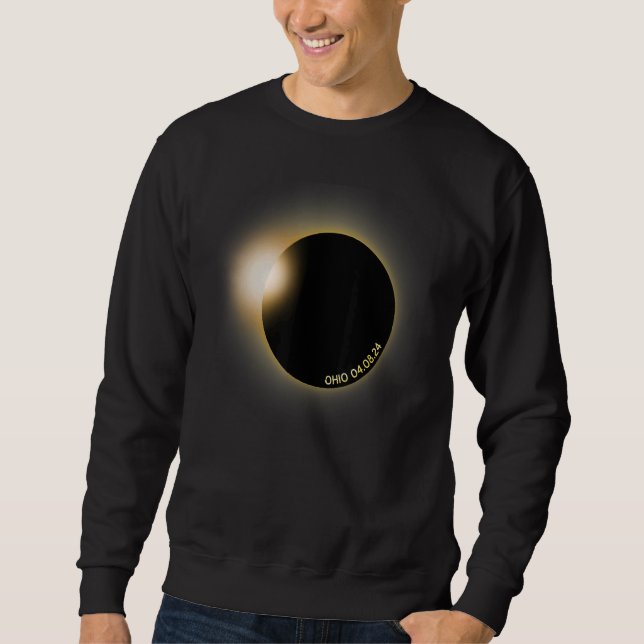 Sudadera Eclipse solar de Ohio 2024 para Astronomía   (Anverso)