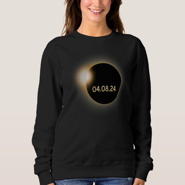 Sudadera Eclipse solar total 2024 para astronomía (Anverso)