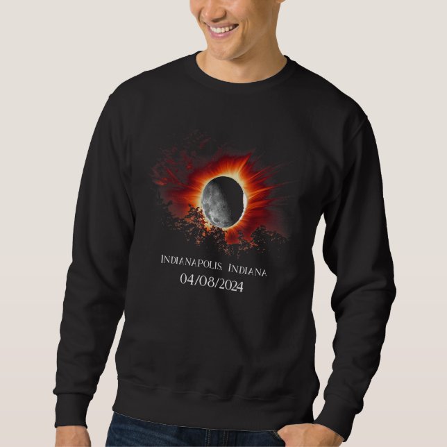 Sudadera Eclipse solar total América Indianápolis, Indiana (Anverso)