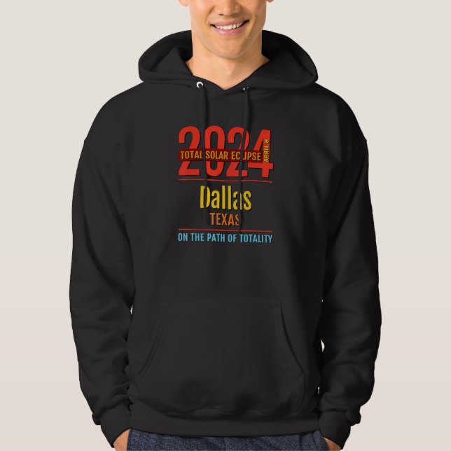 Sudadera Eclipse solar total de Dallas Texas TX 2024 (Anverso)