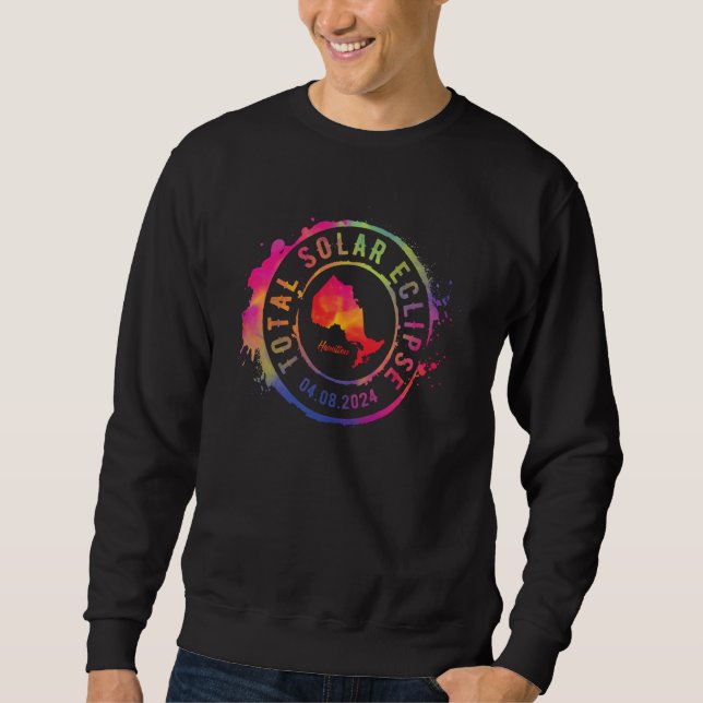 Sudadera Eclipse Total de Sol 2024 Canadá Ontario Hamilton  (Anverso)