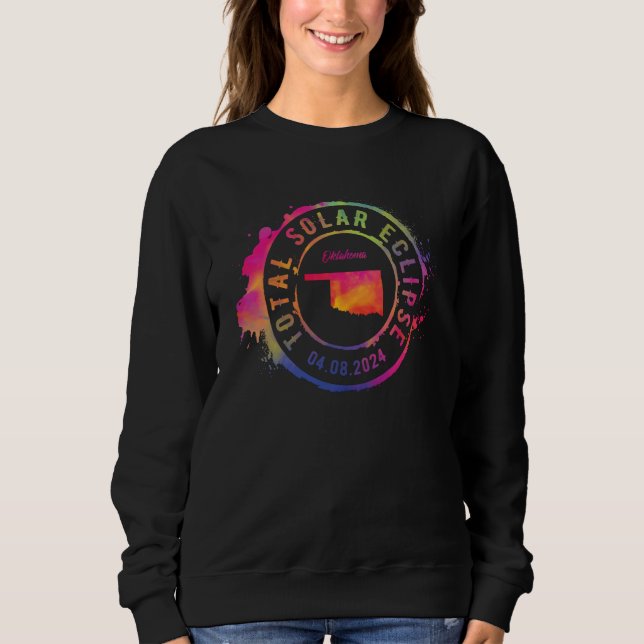 Sudadera Eclipse Total de Sol 2024 EE. UU. Oklahoma Totalid (Anverso)