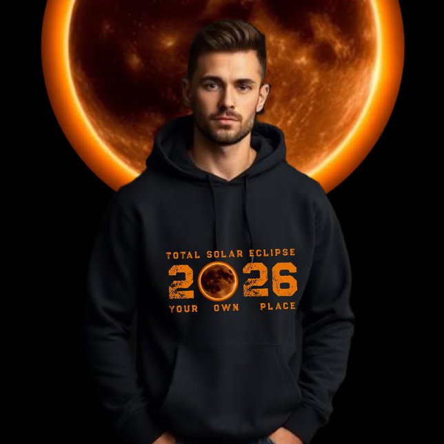 Sudadera Eclipse Total de Sol 2026 (Total Solar Eclipse 2026 Hoodie)
