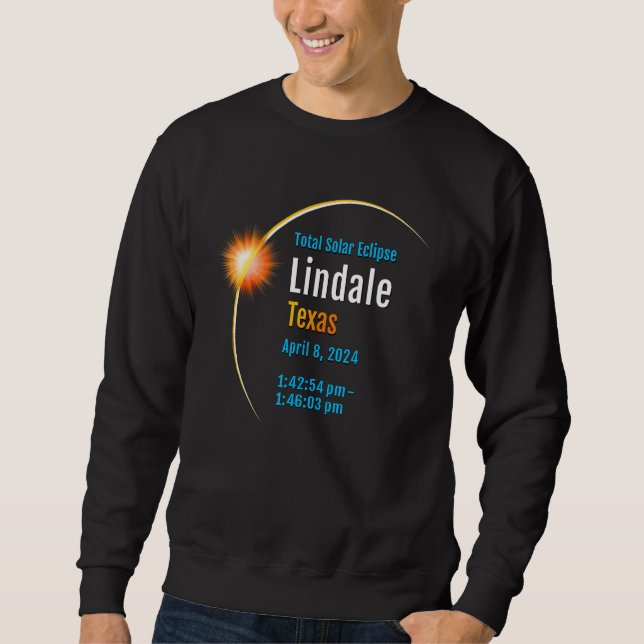 Sudadera Eclipse total de sol Lindale Texas Tx 2024  1  (Anverso)