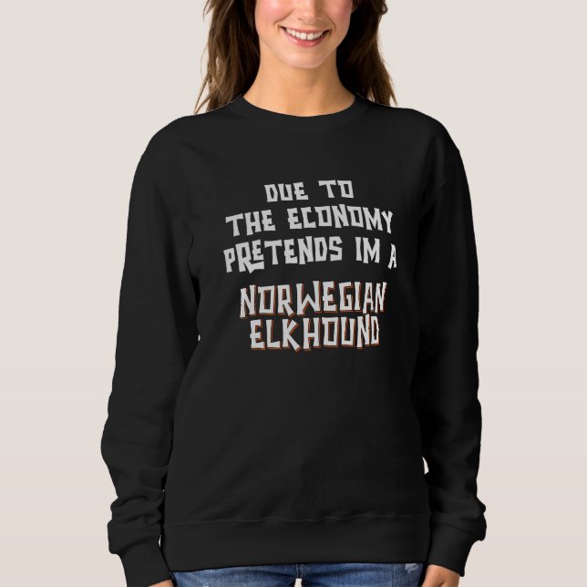 Sudadera Economy Pretend NORWEGIAN ELKHOUND Easy Halloween  (Anverso)