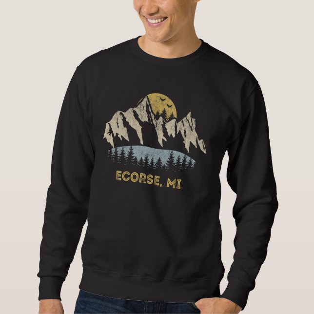 Sudadera Ecorse Michigan Mountain Sunset Sunrise MI (Anverso)