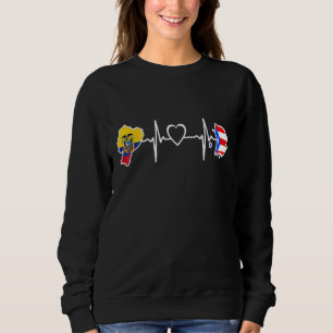 Sudadera Ecuador Peurto rico Heartbeat Ecuador Peurto ri