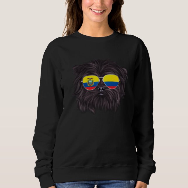 Sudadera Ecuadorian Flag Affenpinscher Dog Ecuador Pocket (Anverso)