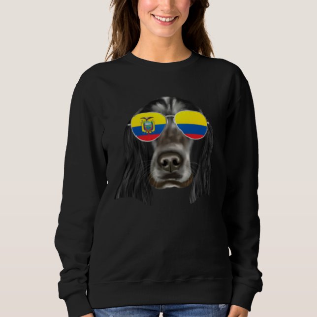 Sudadera Ecuadorian Flag English Cocker Spaniel Dog Ecuador (Anverso)