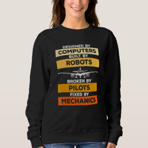 Sudadera Ed Por Computadoras Rotas Por Pilotos Fijados Por 
