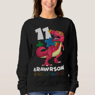 Sudadera Edad 11 Dinosaurio Nació Rompecabezas Autismo Conc