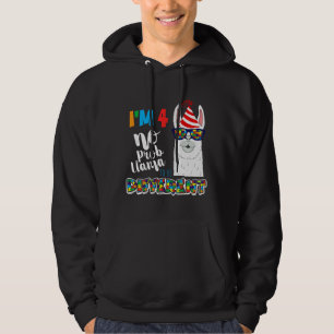 Sudadera Edad 4 Llama Nació Rompecabezas Autismo Conciencia