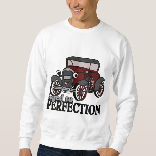 Sudadera Edad a Perfección/ Coche Antiguo (Anverso)