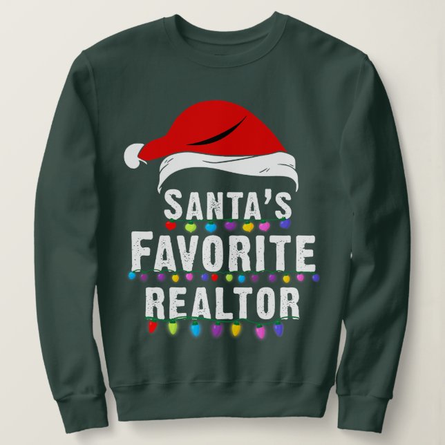 Sudadera Edad de bienes raíces de Navidades de corredores f (Anverso del diseño)