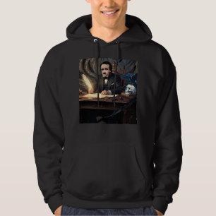 Sudadera Edgar A. Poe Componiendo El Cuervo En Sueños Gótic