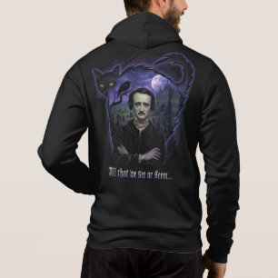Sudadera Edgar Allan Poe Gothic Hoodie - Raven y Cat