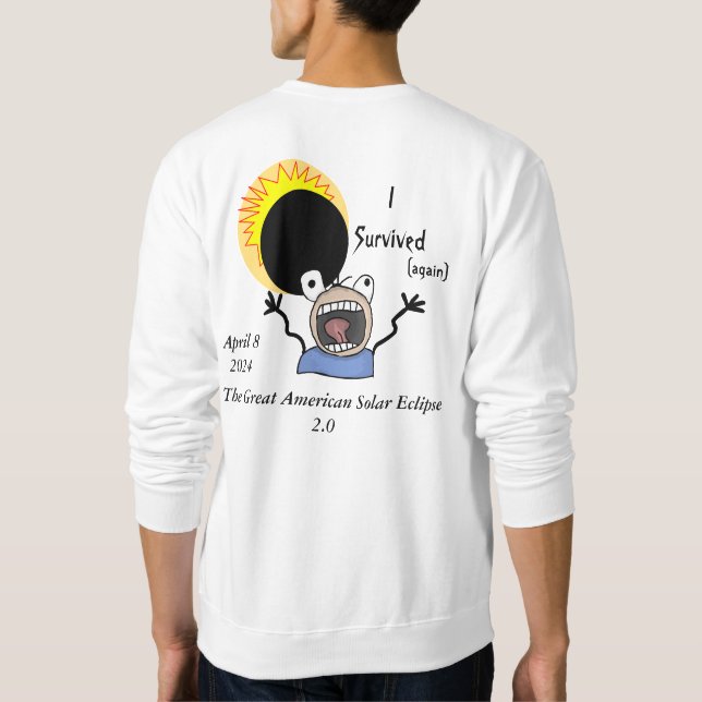 Sudadera Edición de Supervivencia de Eclipse Solar 2024 (Reverso)