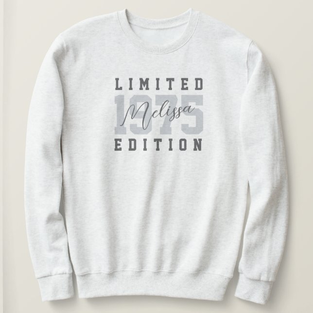 Sudadera Edición Limitada de personalizado 50º cumpleaños o (Anverso del diseño)