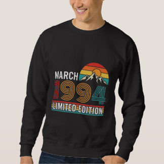 Sudadera Edición Limitada Vintage Marzo 1994 Atardecer Retr