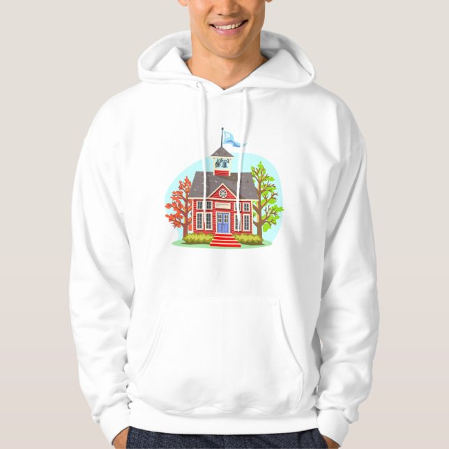 Sudadera Edificio escolar Mens Hoodie (Anverso)