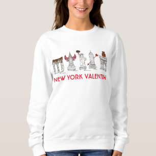 Sudadera Edificios de edificios de New York Valentine Love 