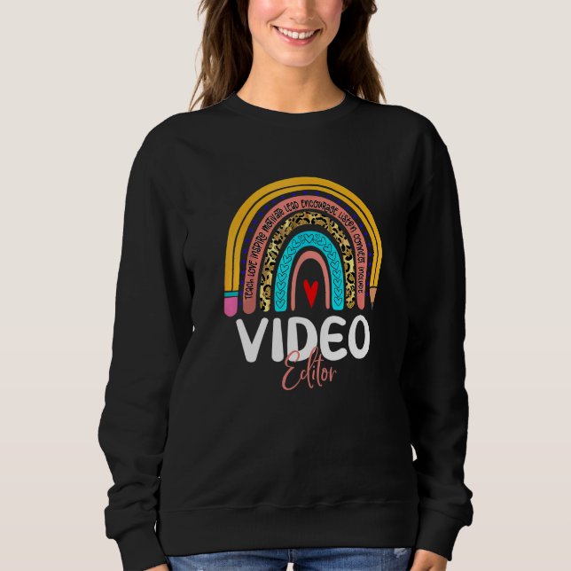 Sudadera Editor de Video Rainbow News Media Producción Comu (Anverso)