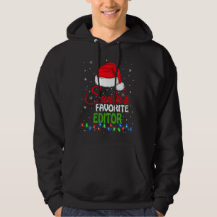 Sudadera Editor favorito de Santa S Santa Hat ilumina Graci