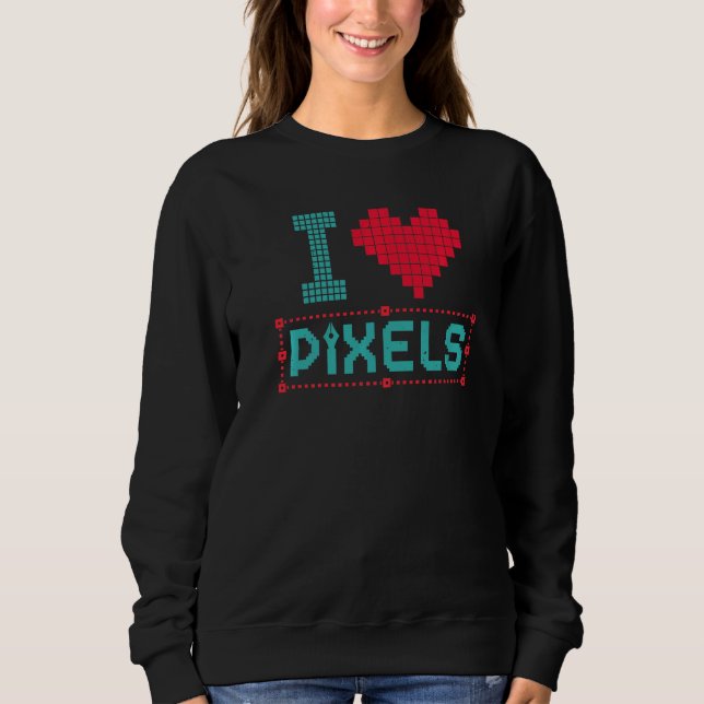 Sudadera Editor gráfico Amar a los editores de píxeles Dise (Anverso)