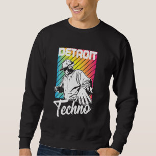 Sudadera Edm Dj, jugador del festival de música Detroit Tec
