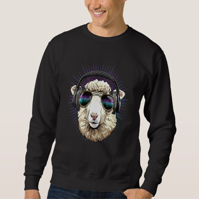 Sudadera EDM House Music DJ Sheep Lamb Music  Music Artist  (Anverso)