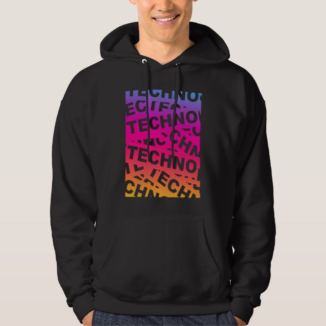 Sudadera EDM Techno Music Festival Rave Party Trance Raver  (Anverso)