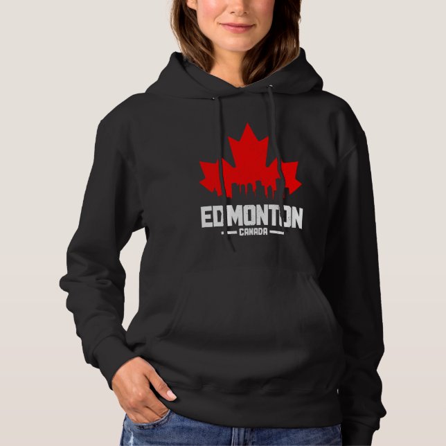 Sudadera Edmonton Alberta Canada Maple Leaf Canadian Flag S (Anverso)