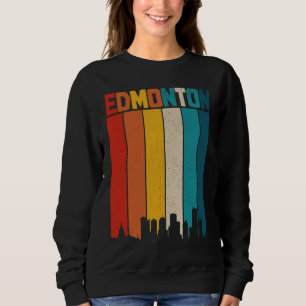 Sudadera Edmonton Alberta Skyline Vintage Retro Canada Cana