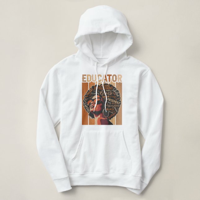 Sudadera Educador de cultura negra (Diseño del anverso)