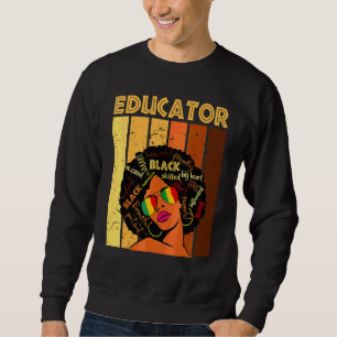 Sudadera Educadora afroamericana historia negra