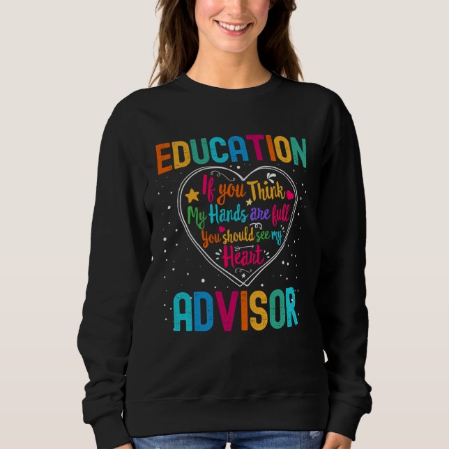 Sudadera Education Advisor Appreciation Week Back to School (Anverso)