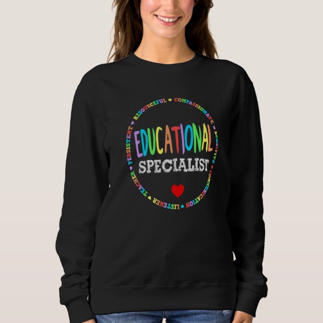 Sudadera Educational Specialist Back To School Appreciation (Anverso)