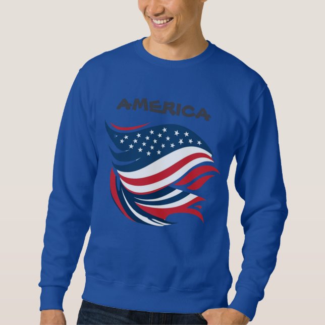 SUDADERA EE.UU. AMERCA FLAG SWEATSHIRT (Anverso)
