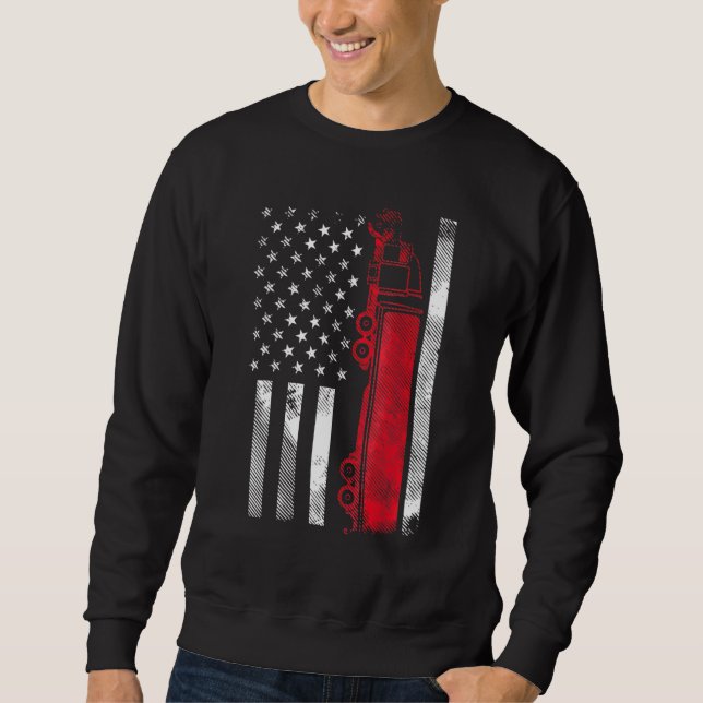 Sudadera Ee. Uu. Bandera Americana Semi Conductor De Camión (Anverso)