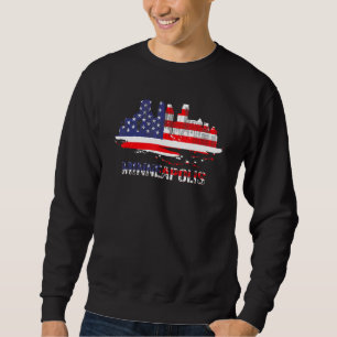 Sudadera EE.UU. Bandera Cityscape Minneapolis Minnesota