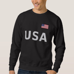 Sudadera EE.UU. con BANDERA ESTADOUNIDENSE en el pecho - US